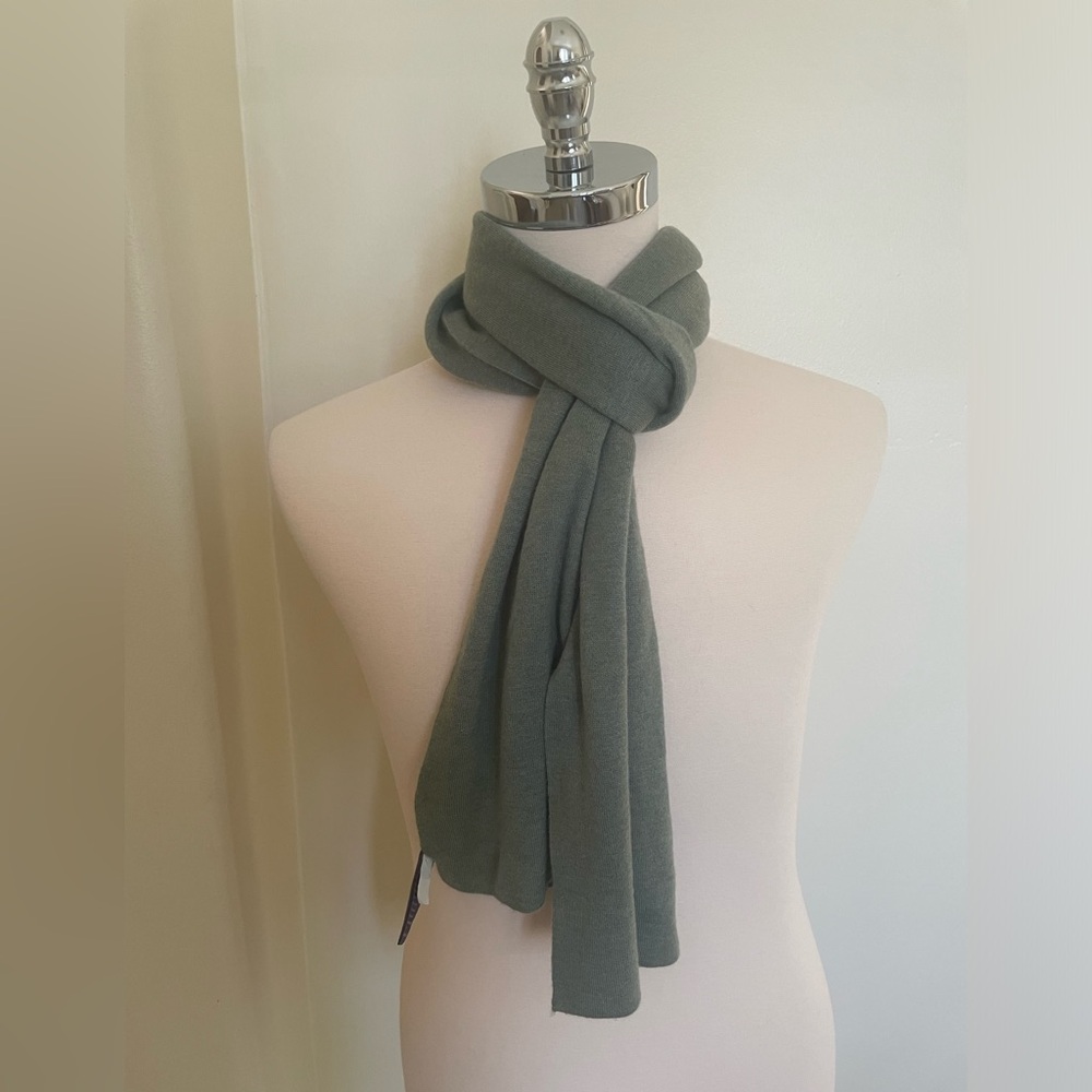 Ralph Lauren Purple Label Made in Italy Cashmere Unisex Scarf Heather Sea Foam